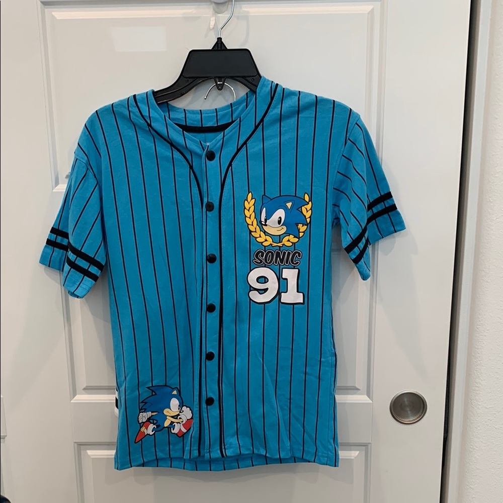 Hybrid Apparel Sonic Baseball Jersey and shorts